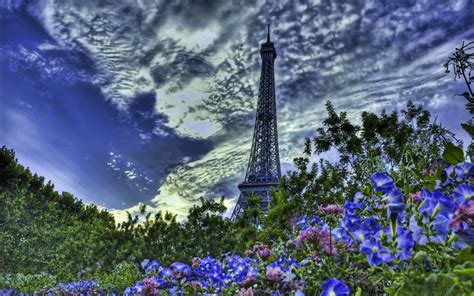 Eiffel Tower Near Plants During Daytime Hd Wallpaper Wallpaper Flare