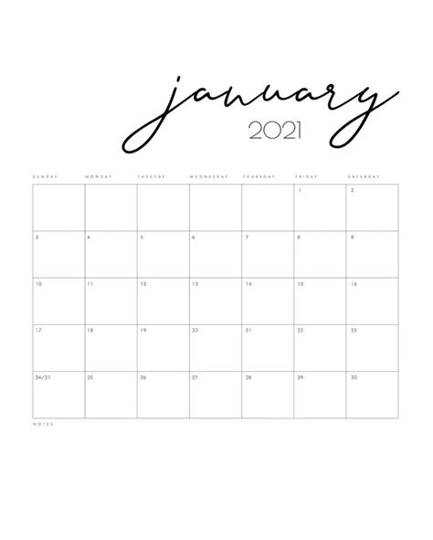 Printable Calendar 2021 Desk Calendar Letter Size A4 Etsy Calendar