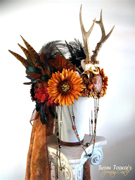 Sold Autumn Antler Headdress Ritual Crown Bohemian Tribal Gypsy Offbeat