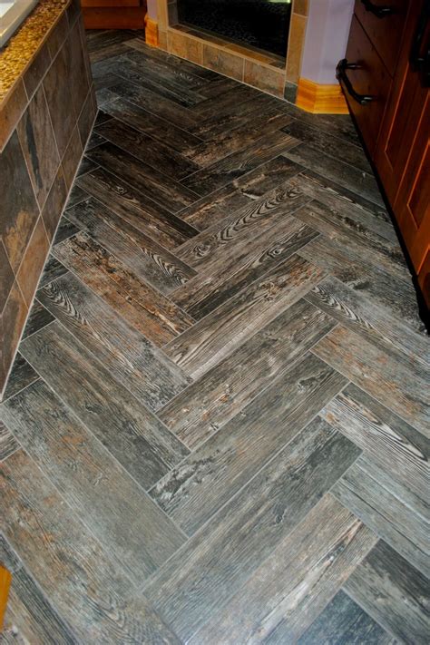 Wood Look Tile Floor In Herringbone Pattern Hgtv
