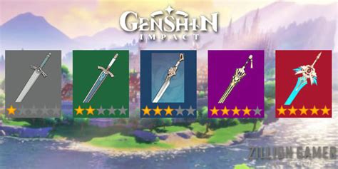 Swords List Genshin Impact Zilliongamer