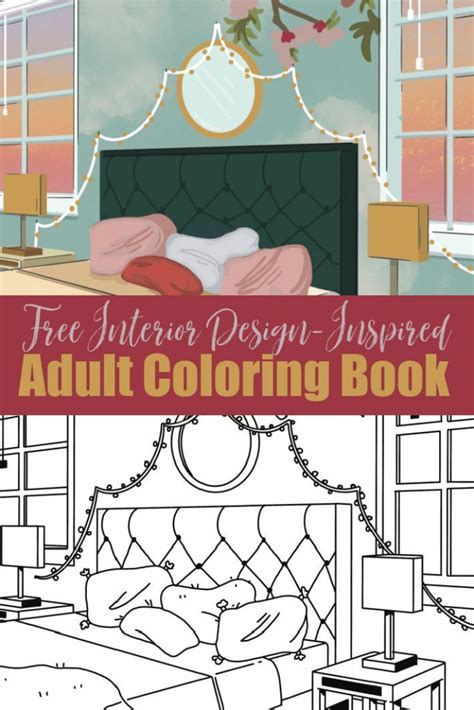 8 Free Adult Coloring Pages Inspired From Modern Interior Design