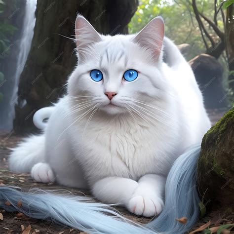 Premium Ai Image The Most Beautiful Cat In The World Light Blue Eyes