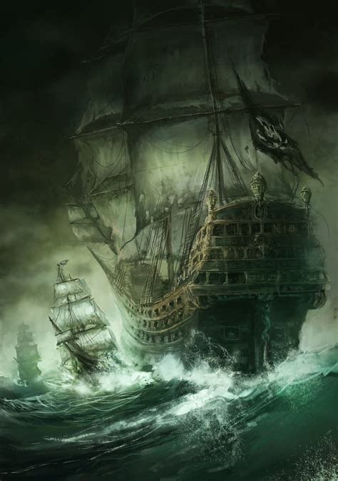 Looking for the best wallpapers? Ship of the Line 1, Eva Toker | Pirate ship art, Ship ...