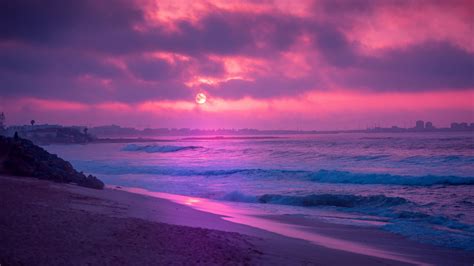 Pink Beach Wallpaper 4k Choose From A Wide Range Of Similar Scenes