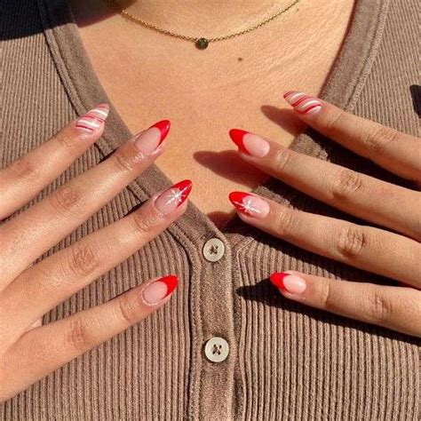 20 red french tip nails are the hottest accessory beautystack