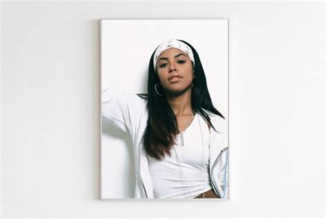 Aaliyah Wearing White Bandana Photo Print Etsy Australia