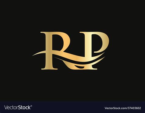 Elegant And Stylish Rp Logo Design Rp Logo Vector Image
