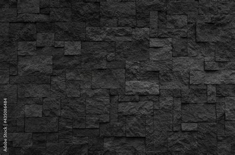 Black Stone Wall Texture Background Stock Photo Adobe Stock