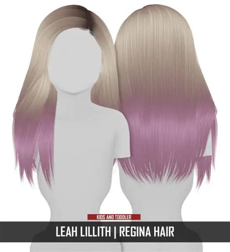 Sims 4 Hairs Coupure Electrique Leahlillith`s Regina Hair Retextured