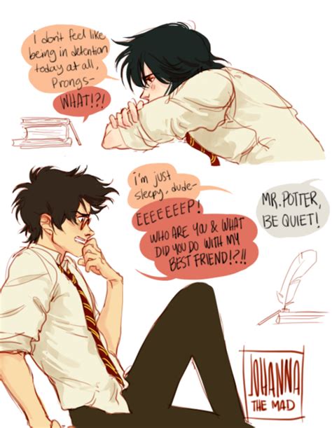 James Potter And Sirius Black In Detention By Johannathemad Harry