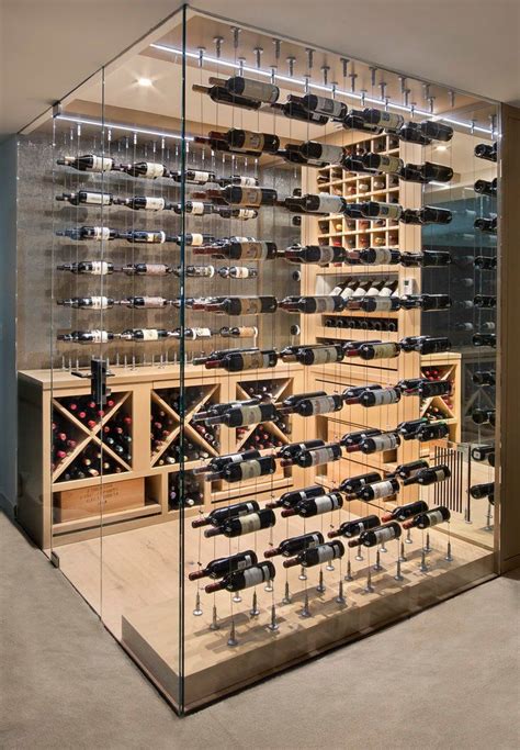 A Wine Cellar Filled With Lots Of Bottles