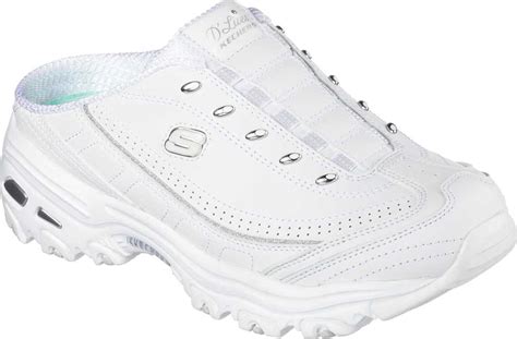 Womens Skechers Dlites Bright Sky Backless Slip On Sneaker