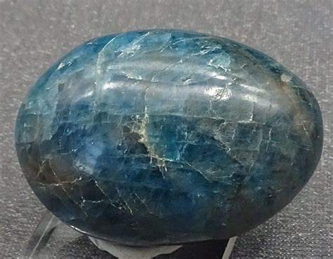 Blue Apatite Madagascar Tumbled And Polished Palm Stone Etsy Blue