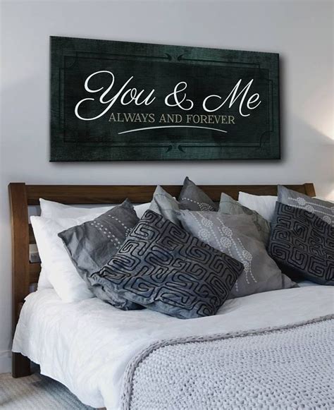 Couples Wall Art You And Me Always And Forever Wood Frame Ready To Hang