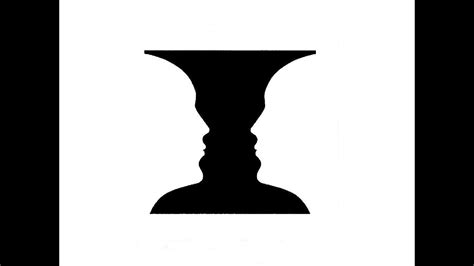 How To Draw Do You See Two Faces Or A Vase Optical Illusion Youtube