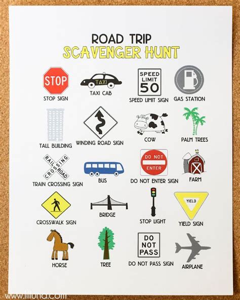 With these four free printable game boards, you can keep the travel scavenger hunt tradition going and have fun, too. Road Trip Scavenger Hunt
