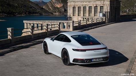 2020 Porsche 911 4s Color Carrara White Metallic Rear Three Quarter