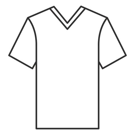 Diseño Png Y Svg De Icono De Trazo De Camiseta Con Cuello En V Para
