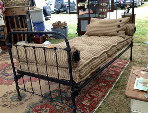 Wonderful Old Iron Bed With Custom Made French Matress Bed In Living