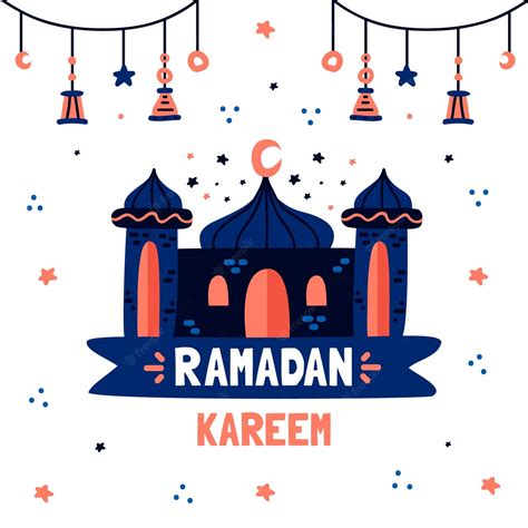 Ramadán Dibujo Tema Vector Gratis
