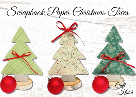 Diy Scrapbook Paper Christmas Trees ~ Christmas Crafts Craft Klatch