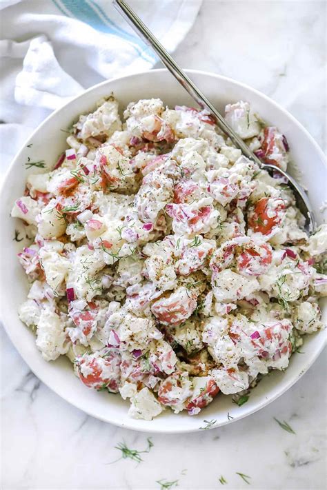 It does require a few steps (mostly those annoying chill times), but the end result is so worth it, trust me. This creamy, easy red potato salad skips the mustard, egg ...