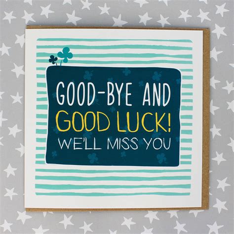 Good Bye And Good Luck Card By Molly Mae