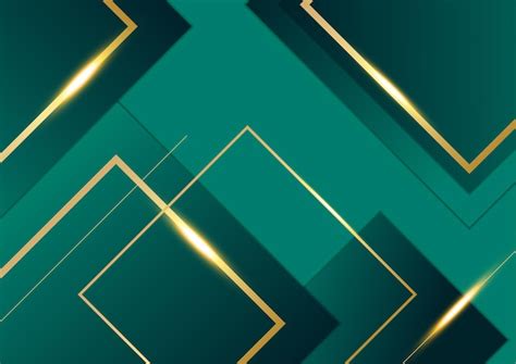 Premium Vector Luxury Dark Green And Gold Abstract Background