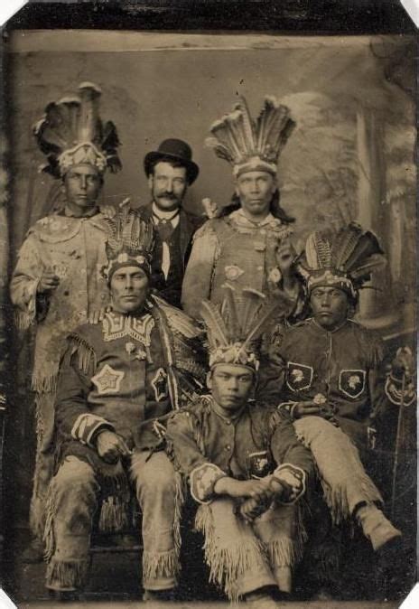 Ca 1875 Tintype Portrait Of Five Native American Men