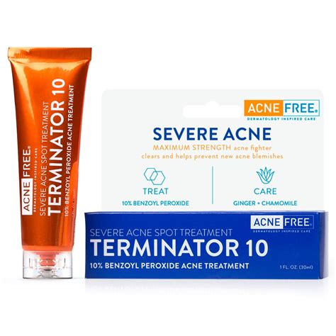 Acnefree Terminator 10 Acne Spot Treatment With Benzoyl Peroxide 10