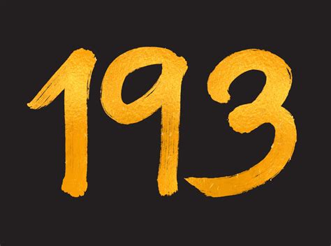 193 Number Logo Vector Illustration 193 Years Anniversary Celebration