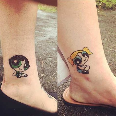 friend tattoos the powerpuff girls tattoos for sisters your number one