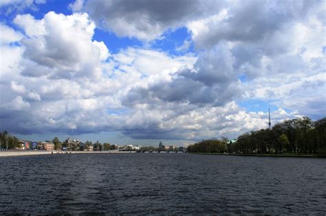 Neva River And Heavy Clouds Free Stock Photo Public Domain Pictures