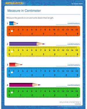 Measurement is an important math skill that everyone needs to know. Measure in Centimeter - Printable Measurement Worksheet ...