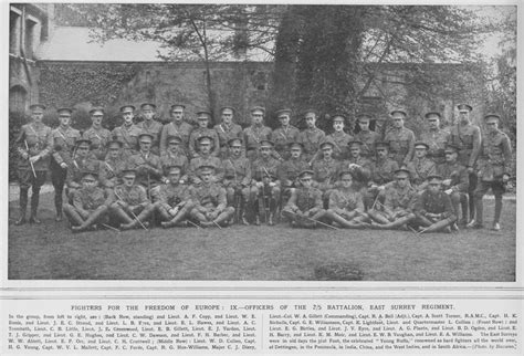 Uk Photo And Social History Archive Group Photos East Surrey Regiment Th Battalion Officers