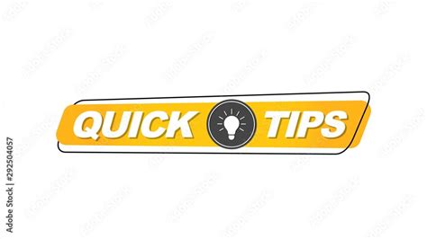 Quick Tips Hint Helpful Tricks Helpful Idea Logo Emblem And Banner