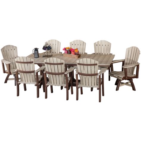 Rexford Amish Outdoor Dining Set Amish Poly Furniture Cabinfield