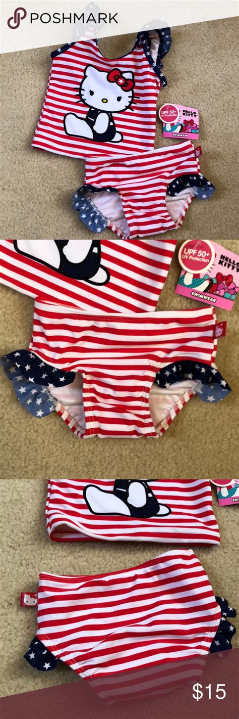 Nwt Hello Kitty Tankini Bikini Swimsuit Set Swimsuit Set Bikini