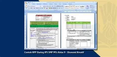 Pada postingan kali ini admin akan membagikan rpp satu lembar tingkat smp dan mts. RPP Daring IPS SMP MTs Kelas 9 - Ekonomi Kreatif - Arsip Guru