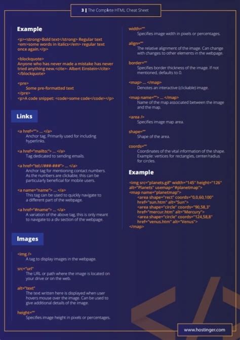 HTML Cheat Sheet In PDF And New HTML Tags Included