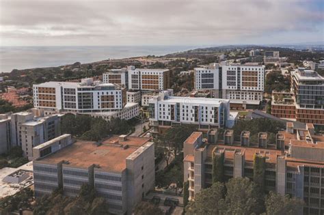 Aerial Shot Of Ucsd Campus Buildings San Diego La Jolla Stock Photo