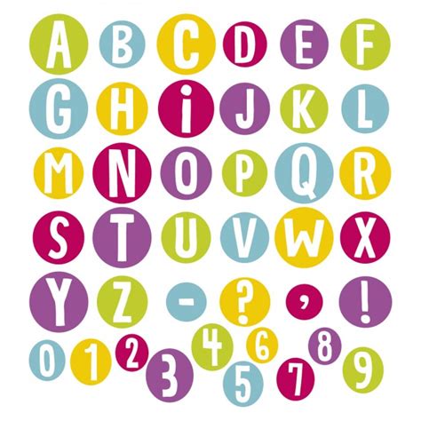 Alphabet In Colorful Circles Free Vectors Ui Download