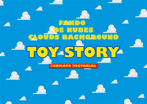 Fondo De Nubes Toy Story Original En Formato Vectorial Etsy