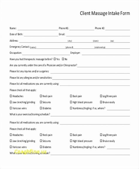 Case Management Intake Form Template