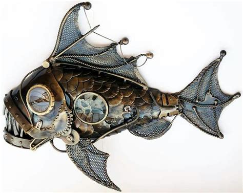 Steampunk Fish Sculpture So Cool Sculpture Fish Metalsculpture