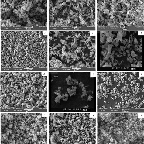 Fe Sem Micrographs Of The Experimental Runs A L Runs Of Table