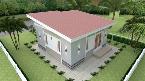 7m X 7m Tiny House Plan 2 Bedrooms Modern House Plan And Etsy