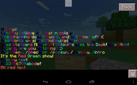 Color In Chat Through Javascript Mcpe Mod Tool Help And Requests