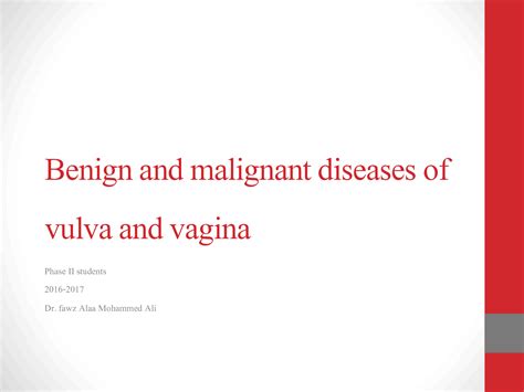 Solution Benign And Malignant Diseases Of Vulva And Vagina Ii Revised